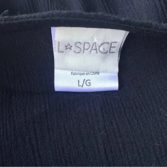 L’Space Daylight black gauze romper drawstring Size L - Picture 8 of 10